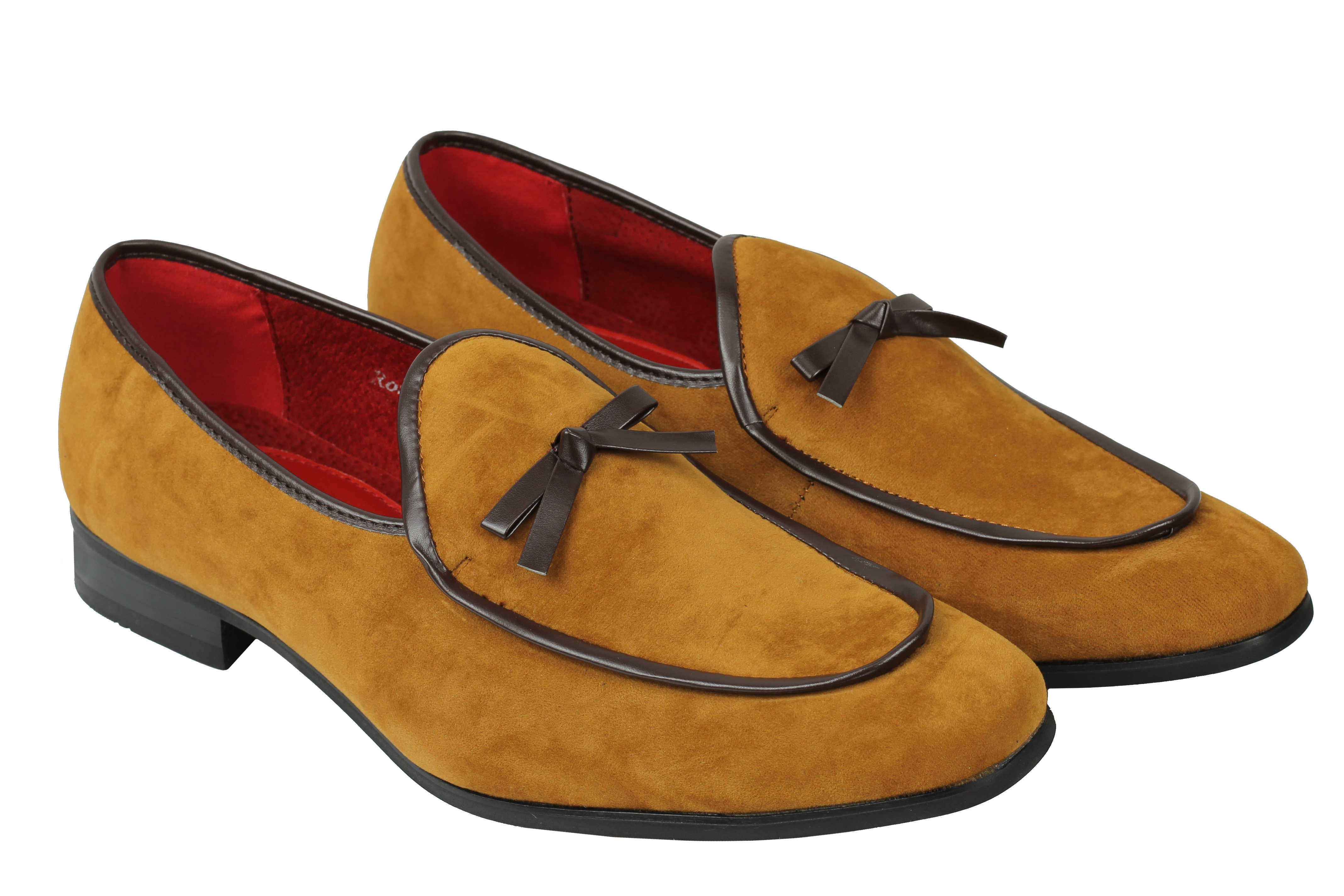 tan suede slip on shoes